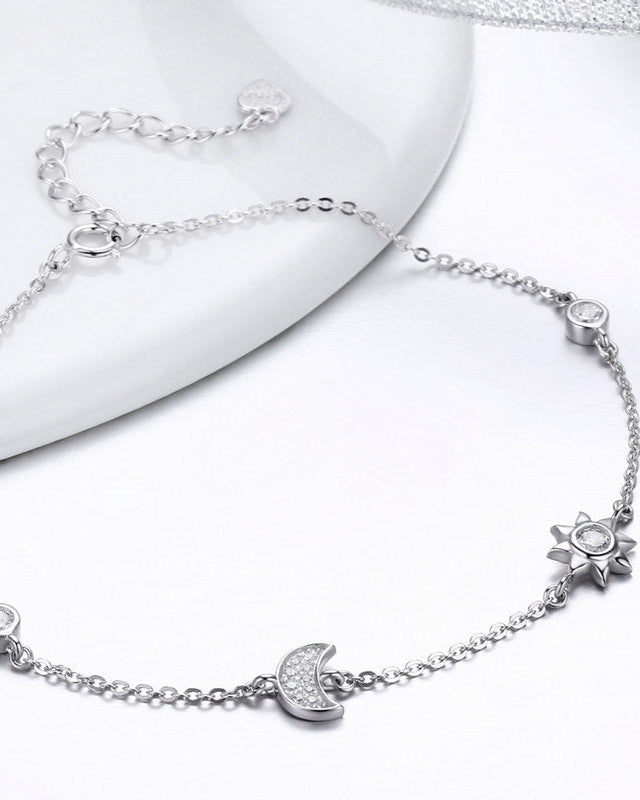 Bratara din Argint Moon Sun Stars