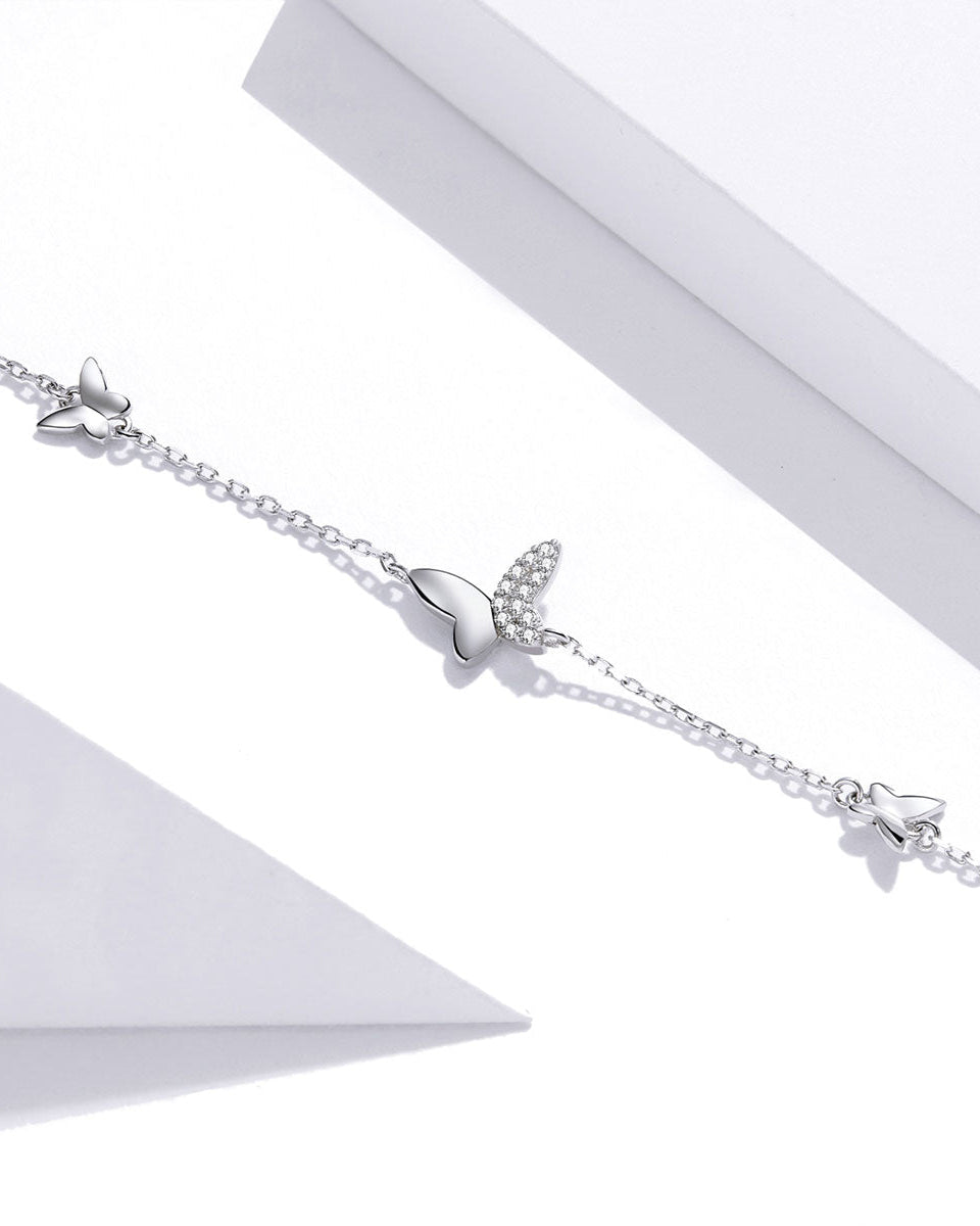 Bratara din Argint Surrounded Butterflies