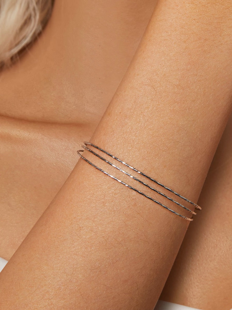 Bratara din argint Trio of Silver Whispers