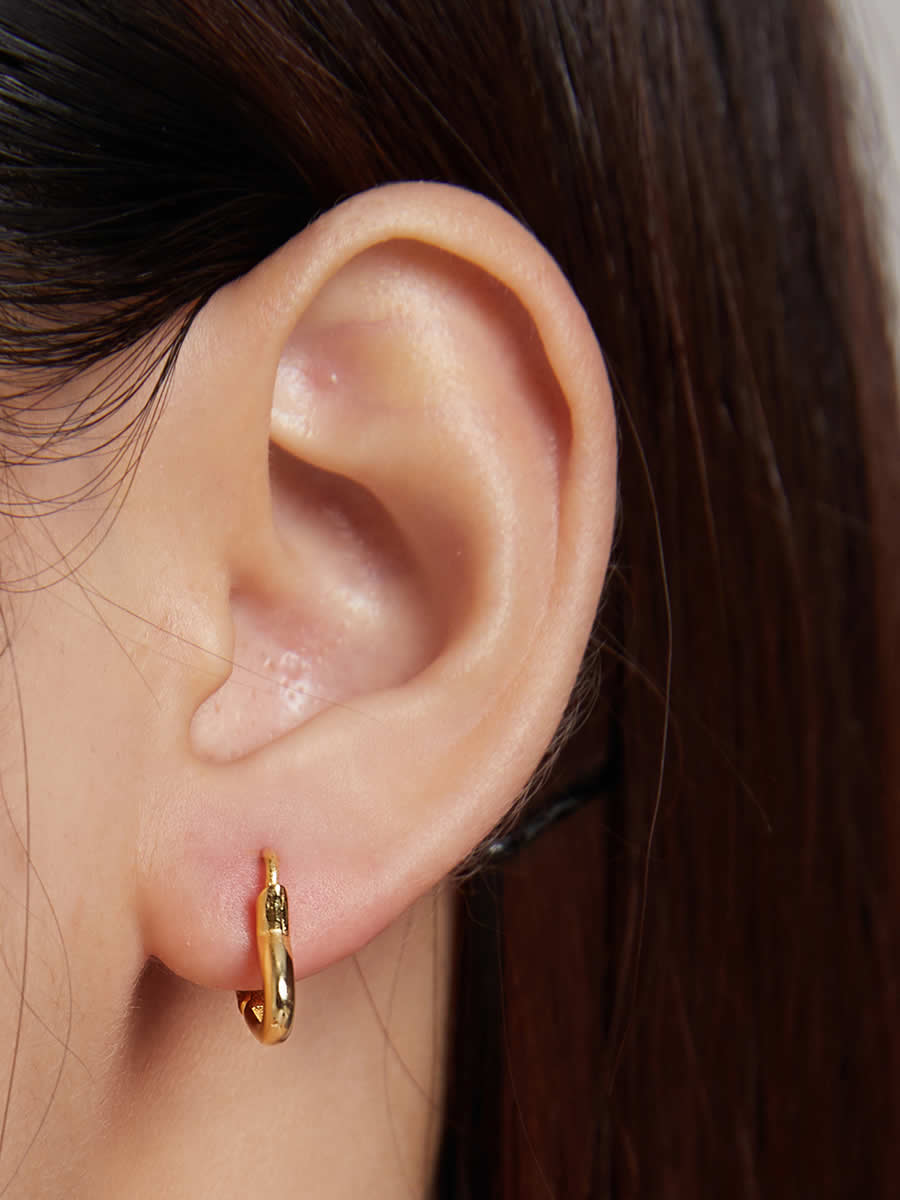 Cercei din Argint Golden Flow