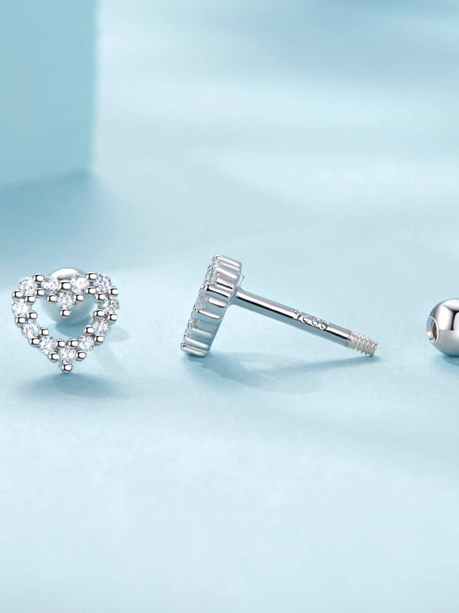 Cercei din Argint Sparkling Heartbeat