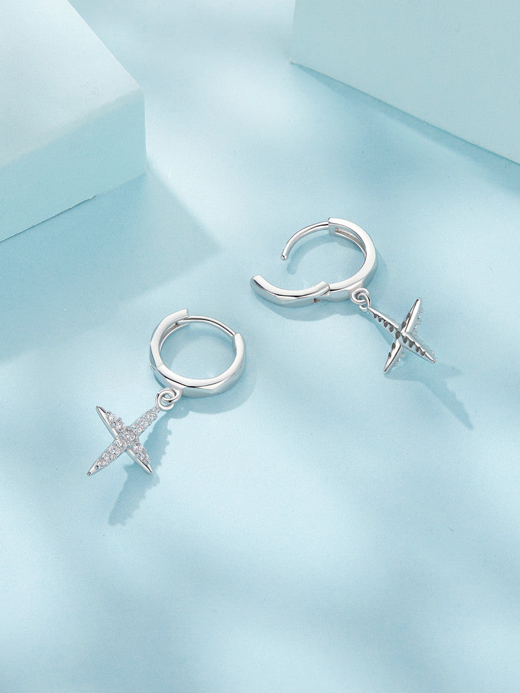 Cercei din Argint Celestial Cross