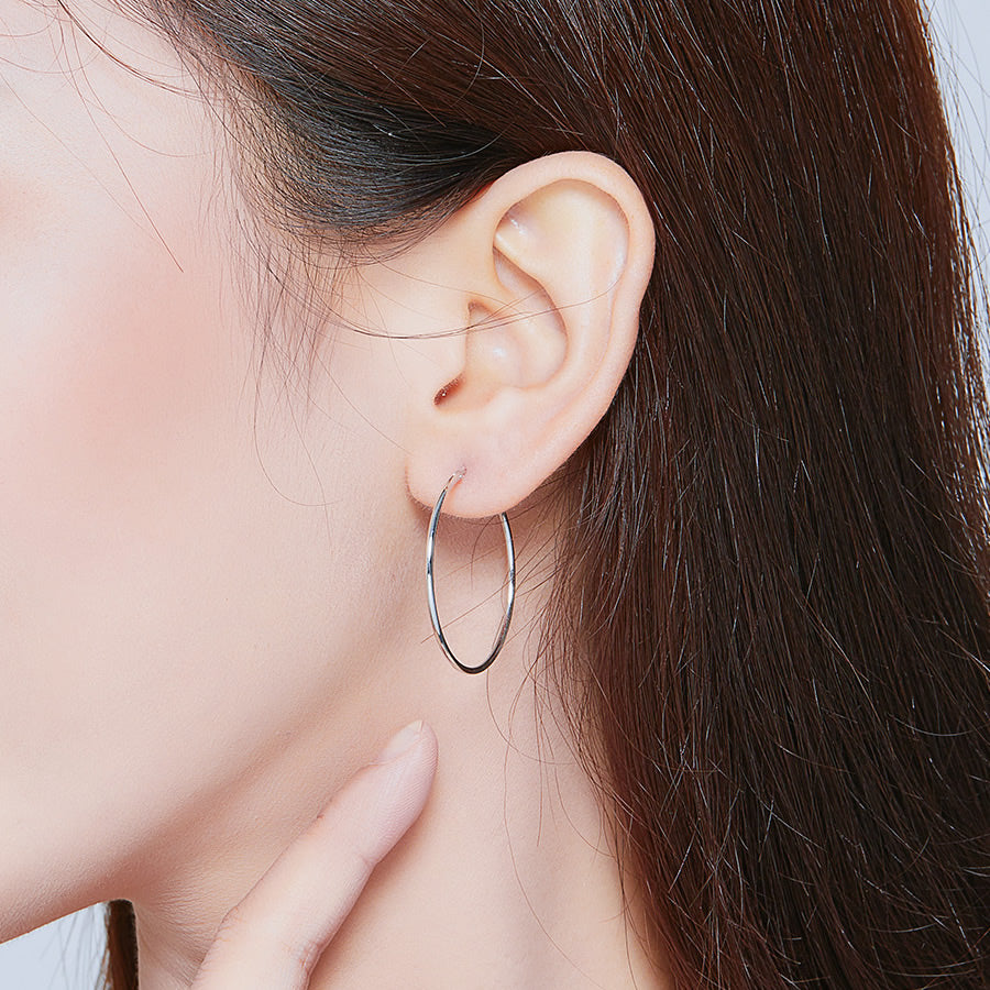 Cercei din Argint Simple Line