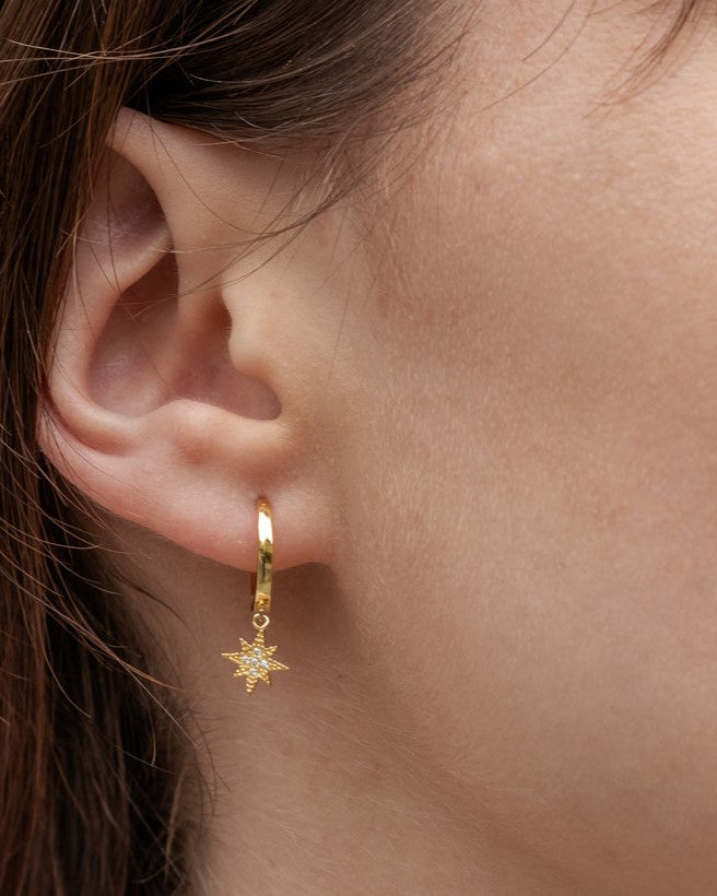 Cercei din Argint Star Night Gold