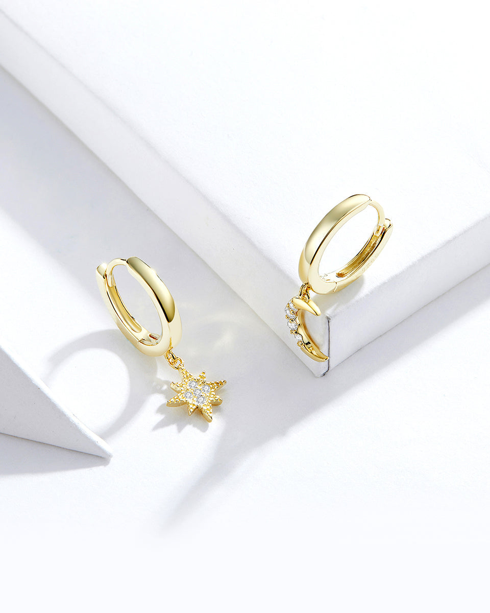 Cercei din Argint Star Night Gold