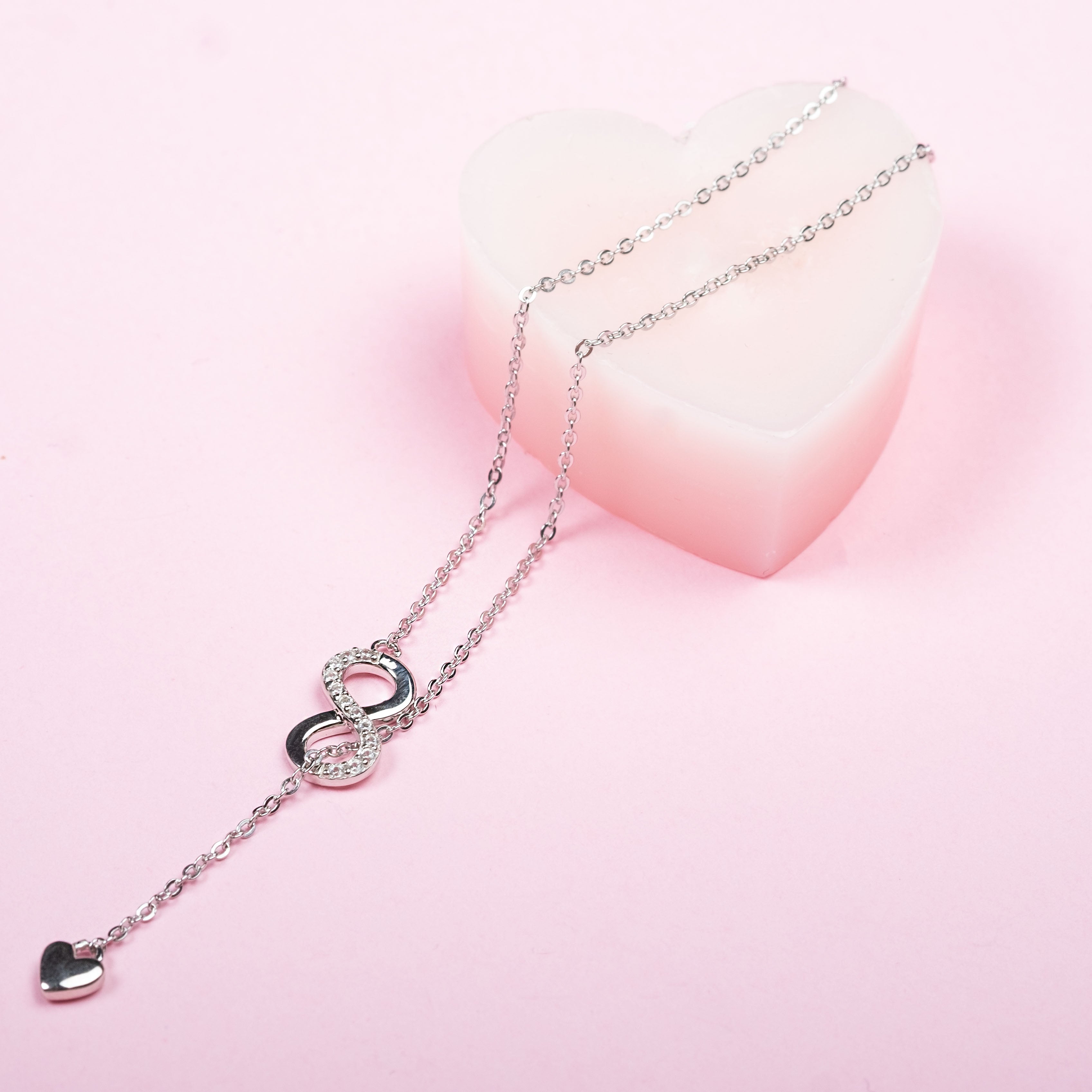 Pandantiv cu Lantisor din Argint Double Layer Butterfly