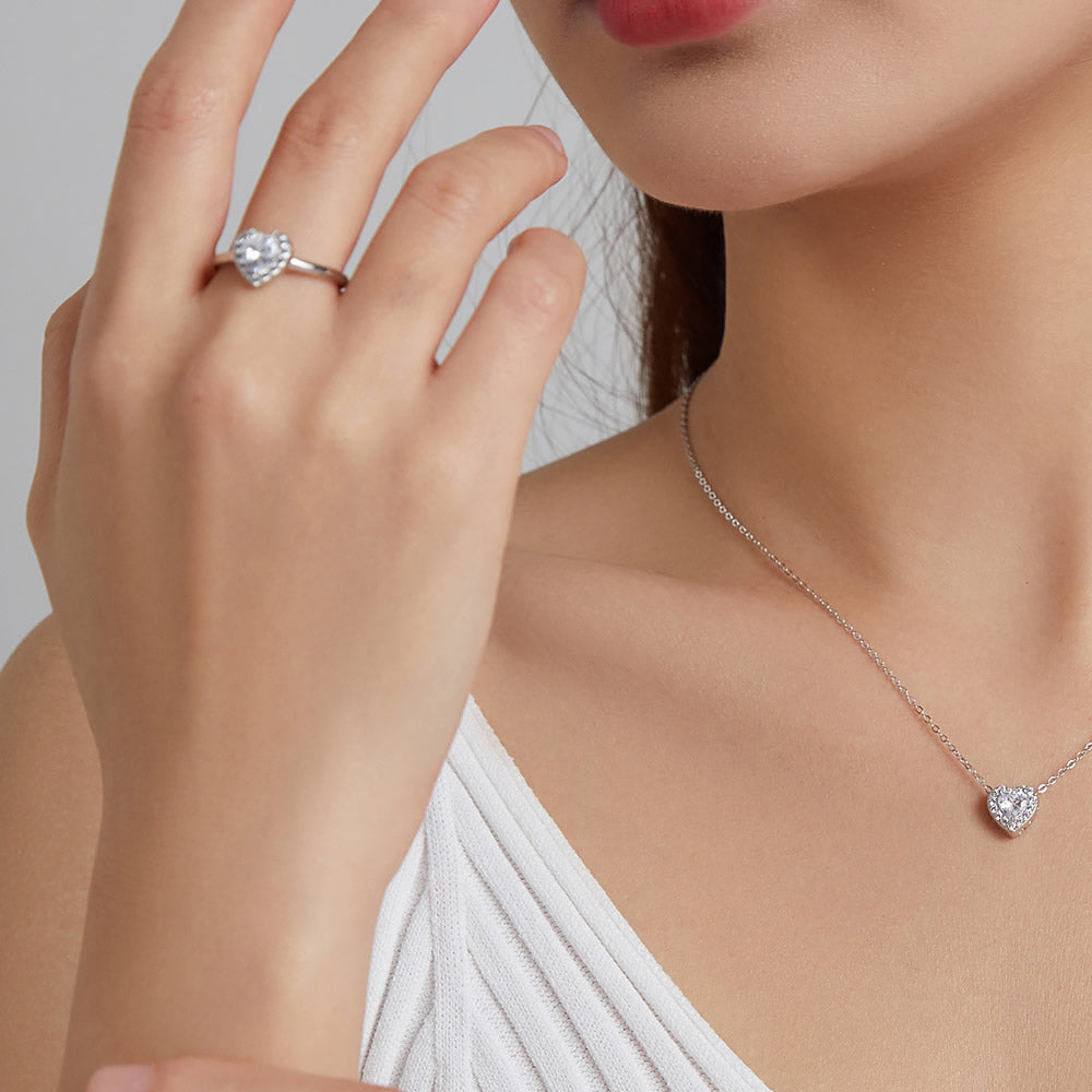 Pandantiv cu Lantisor din Argint Bright Love