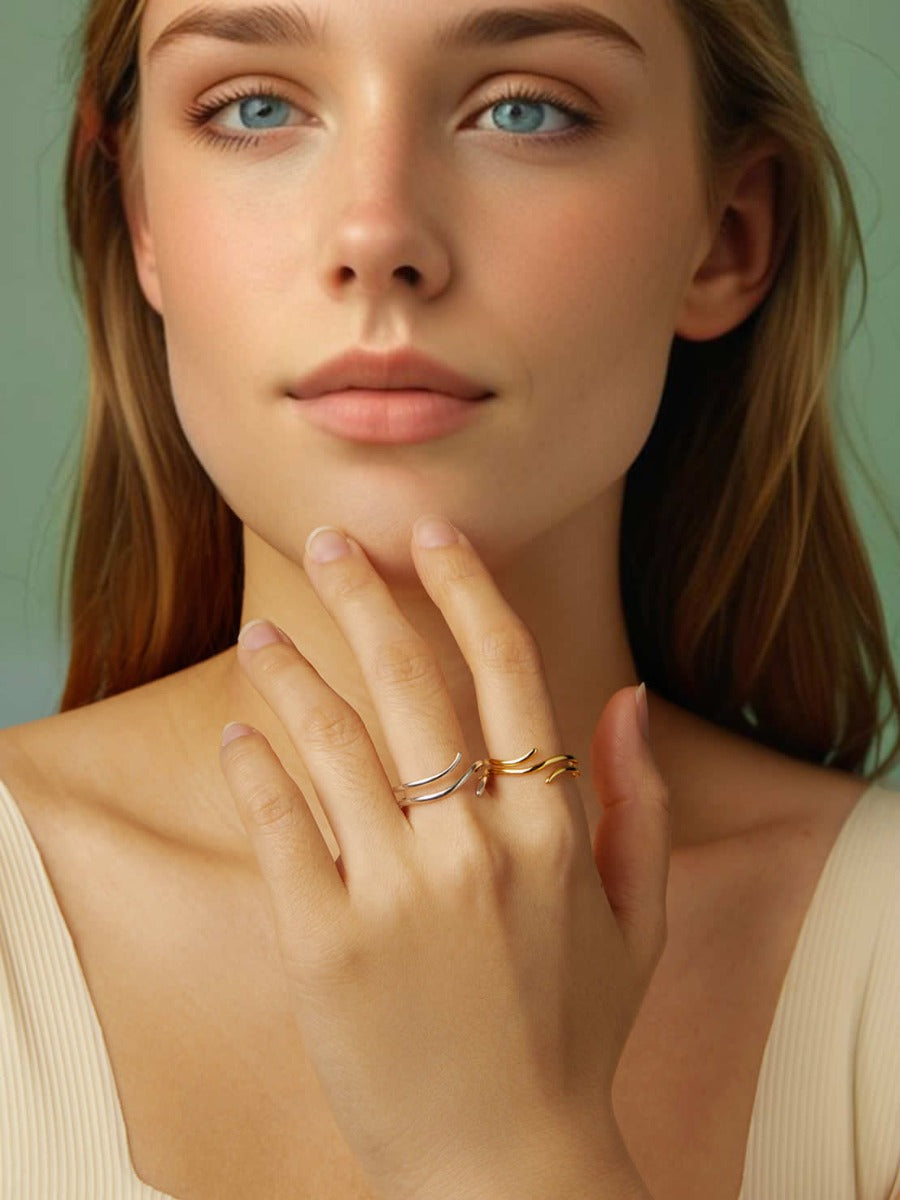 Inel din Argint Golden Harmony