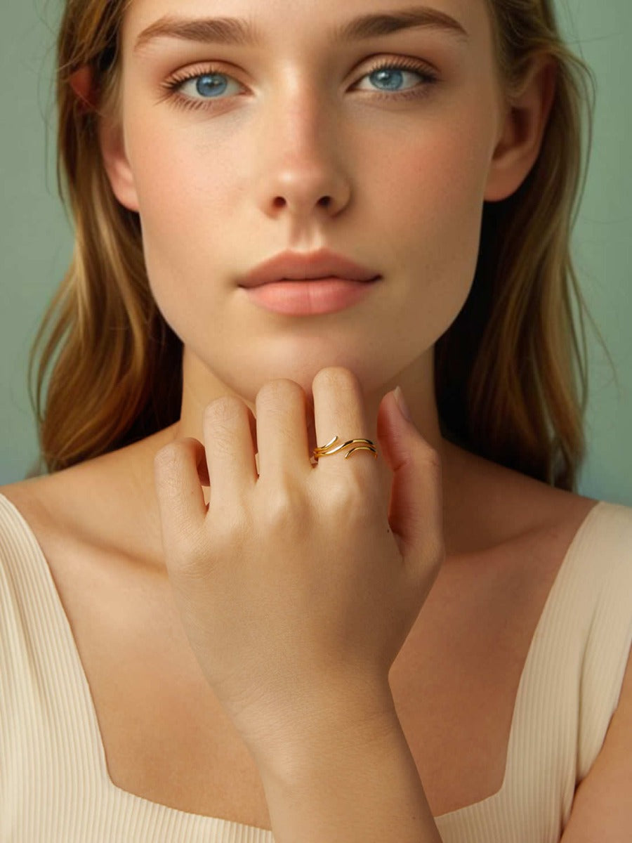 Inel din Argint Golden Harmony