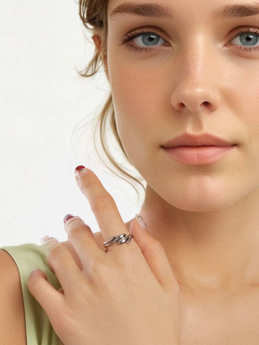 Inel din Argint Fluid Unity Silver