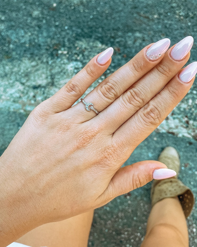 Inel din Argint Moon And Star