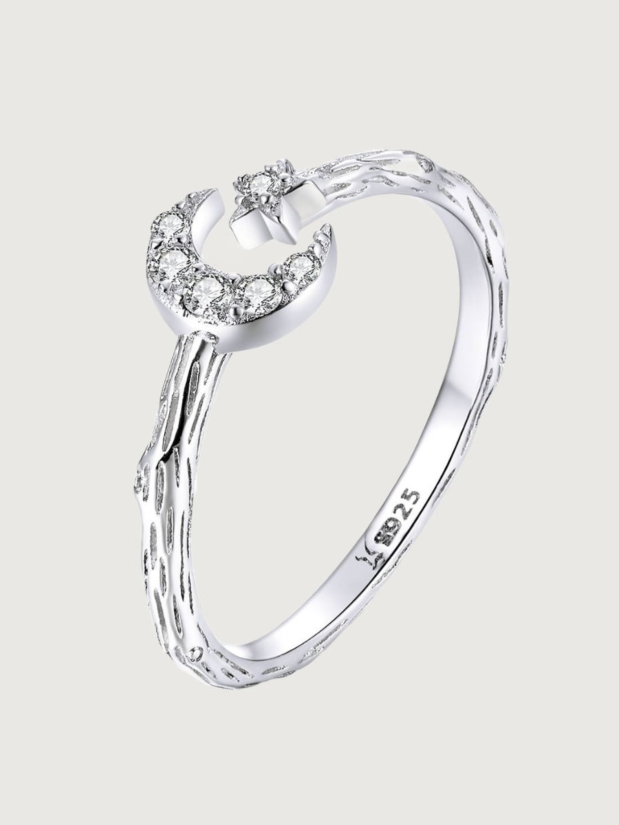 Inel din Argint Moon And Star