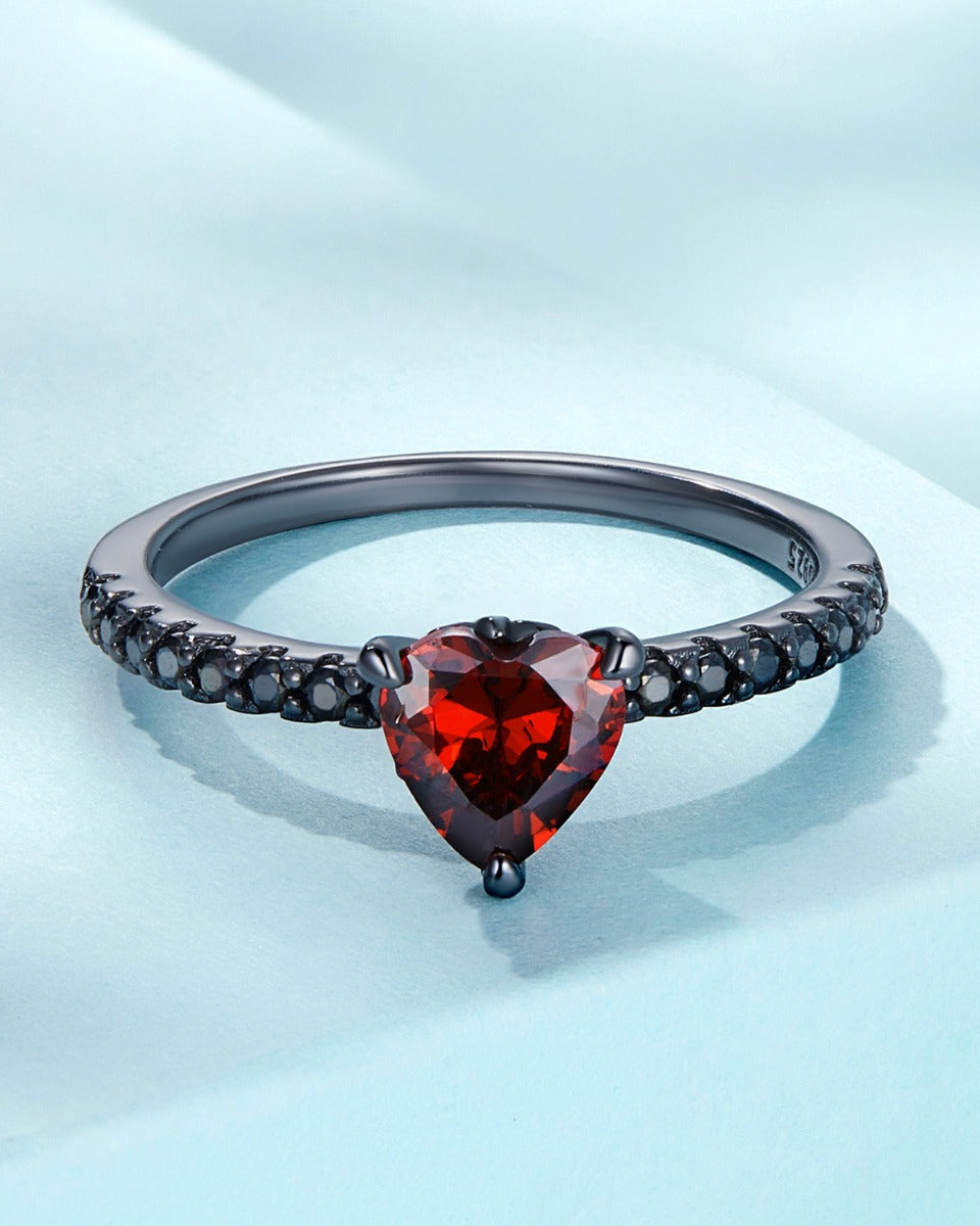 Inel din Argint Fantasy Red Heart