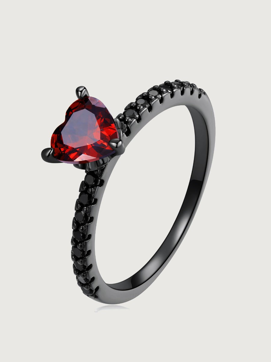 Inel din Argint Fantasy Red Heart