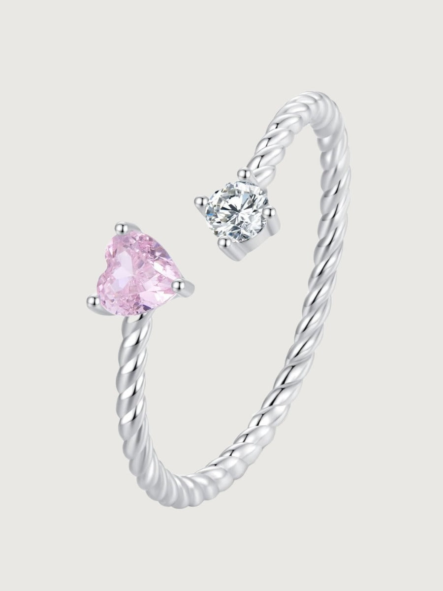 Inel din Argint Pink Twisted