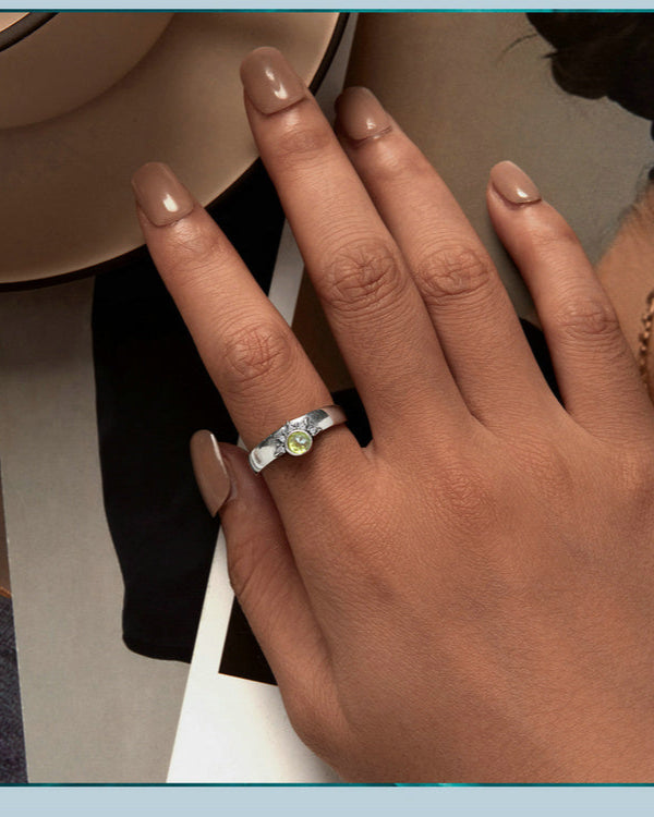 Set inele cadou din argint design cosmic