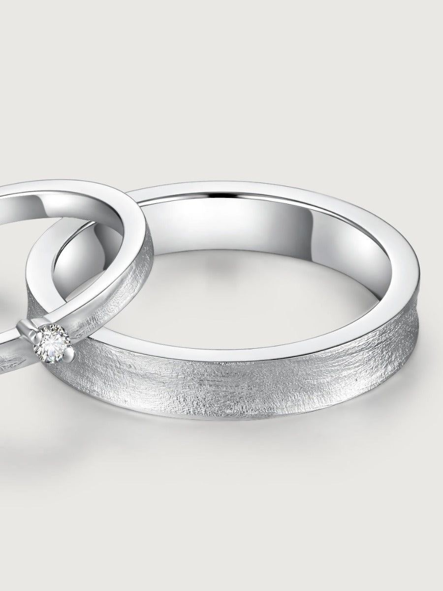 Verighetă aur 14K Elegant Simplicity finisaj mat texturat