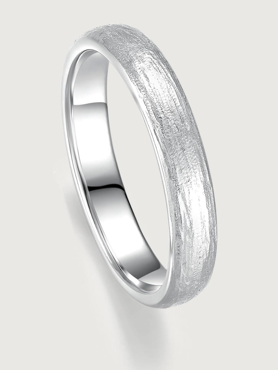 Verighetă aur 14K Whimsical Sparkle model masculin texturat