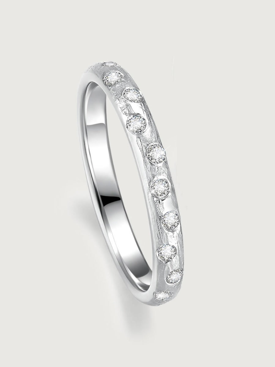 Verighetă aur 14K Whimsical Sparkle cu diamante model feminin