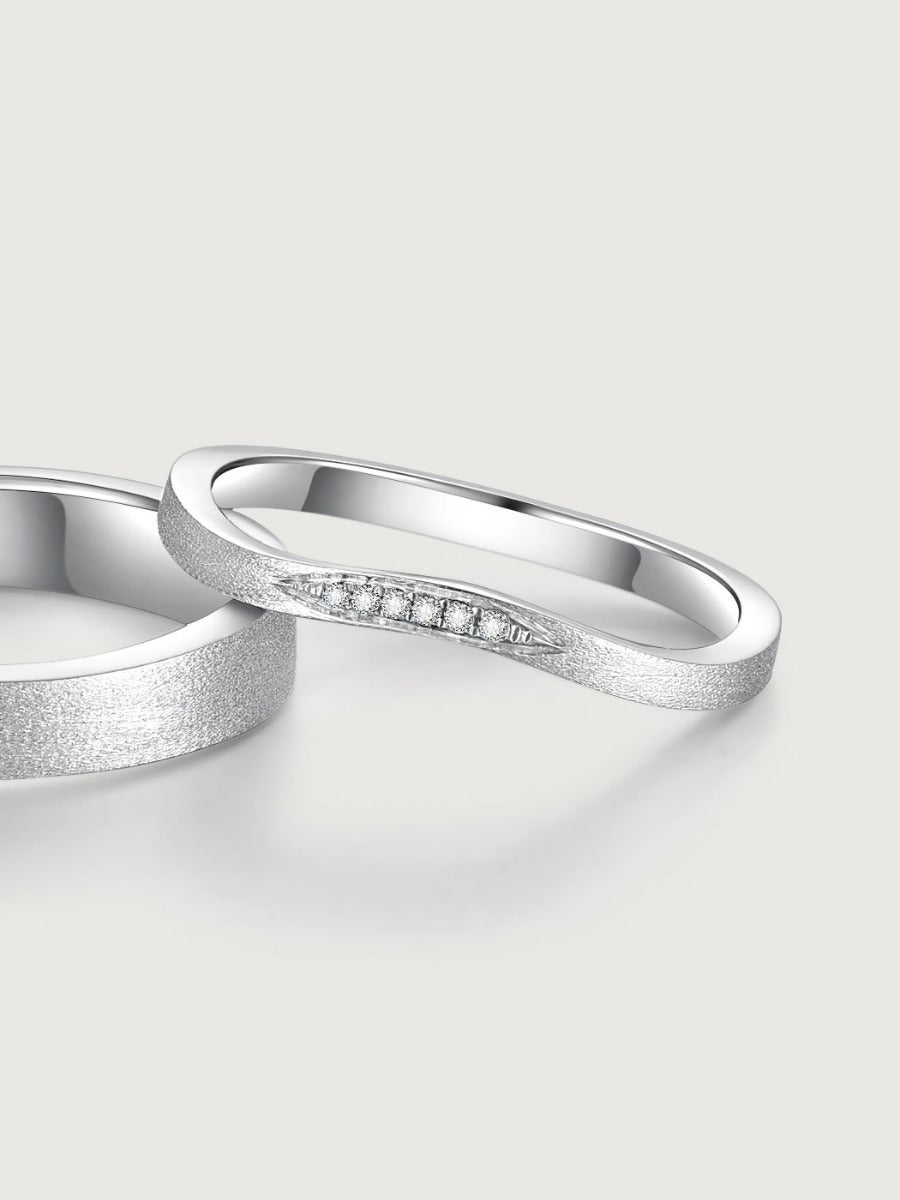 Verighete aur 14K Harmony of Curves design fluid și modern