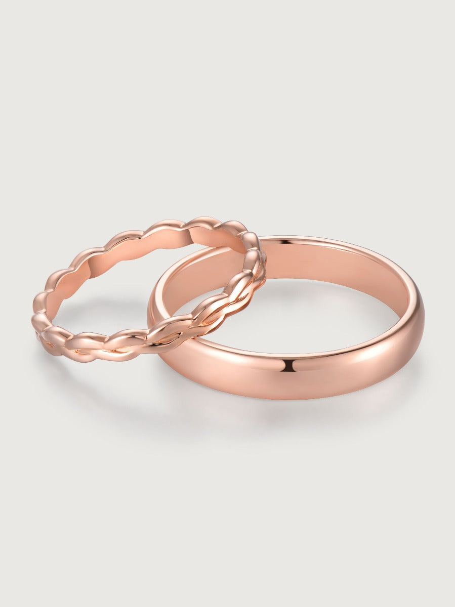 Verighete aur 14K Melded Love design împletit elegant