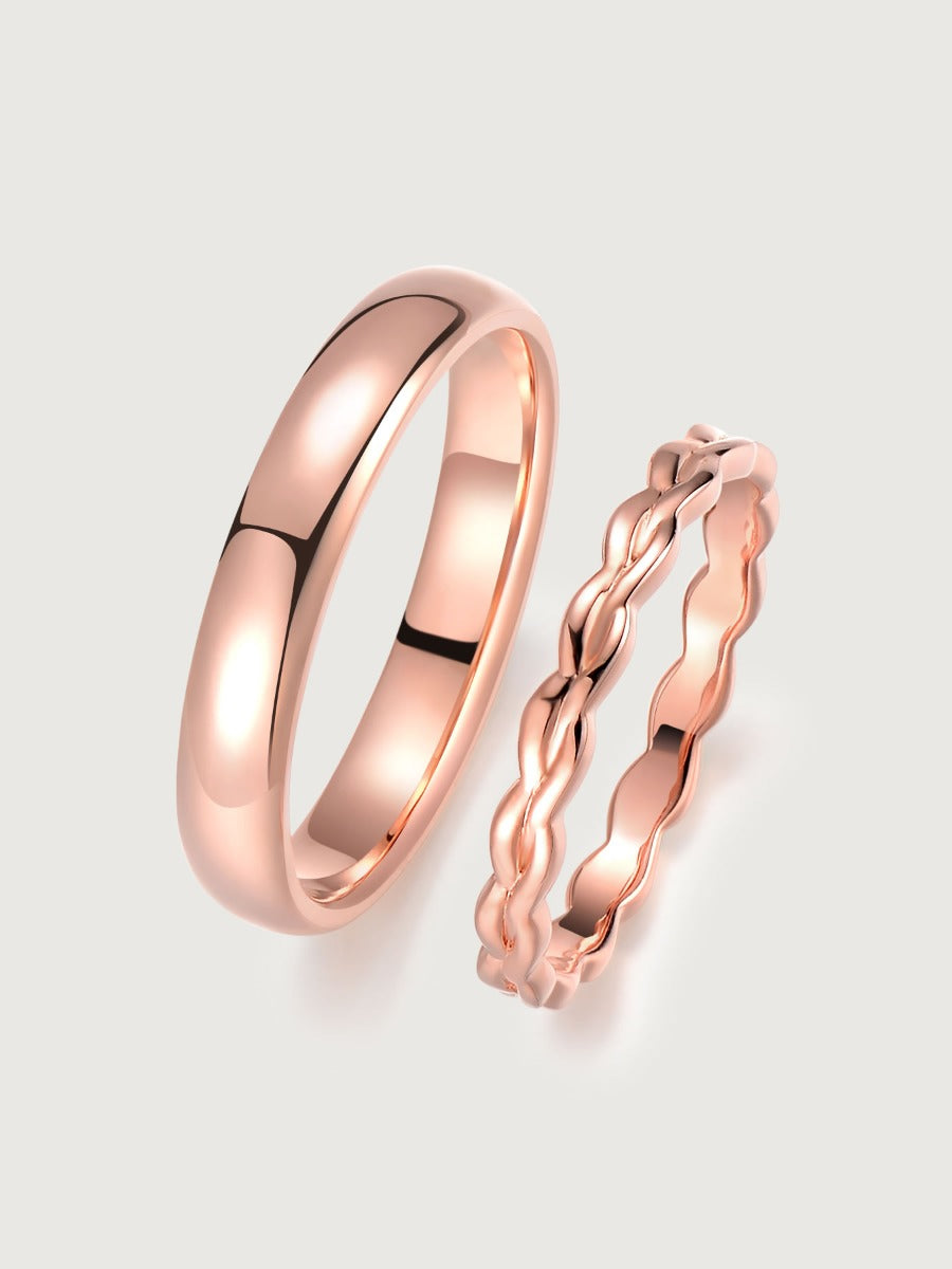 Inel aur 14K Melded Love model împletit modern