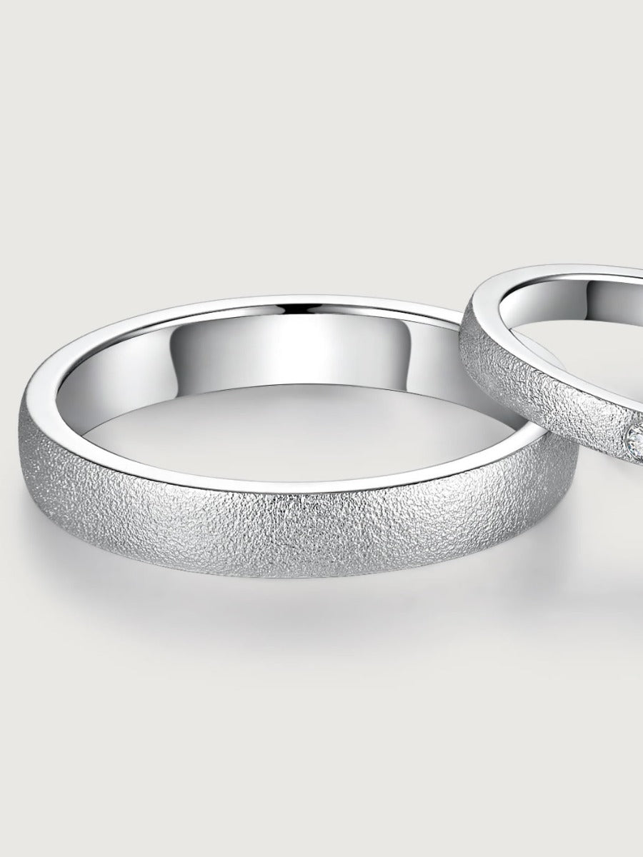 Set verighete aur 14K Moonlight on Ice model texturat