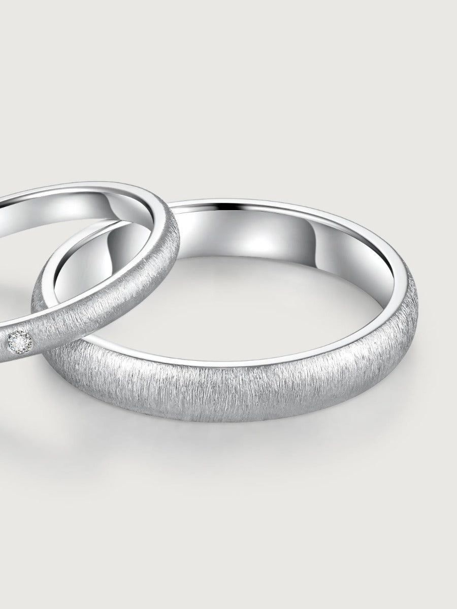 Verighete aur 14K Satin Serenade finisaj mat satinat