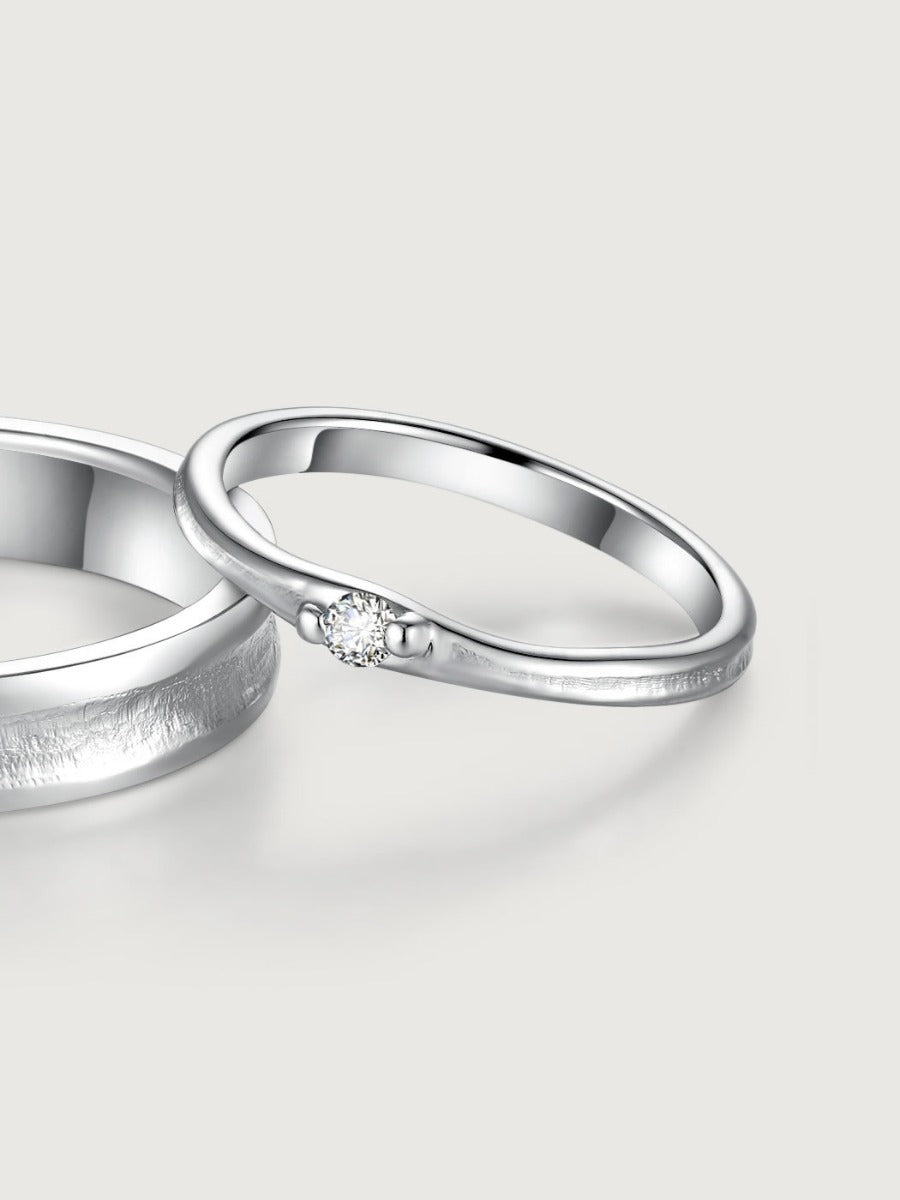 Verighete aur 14K Subtle Harmony detaliu finisaj texturat