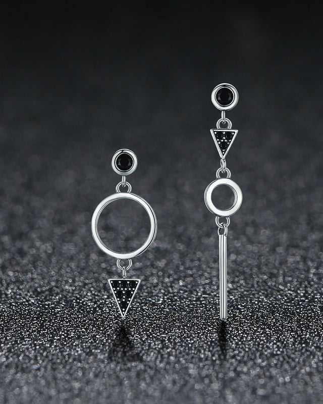 Cercei din Argint Geometric Halo