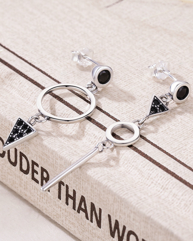 Cercei din Argint Geometric Halo