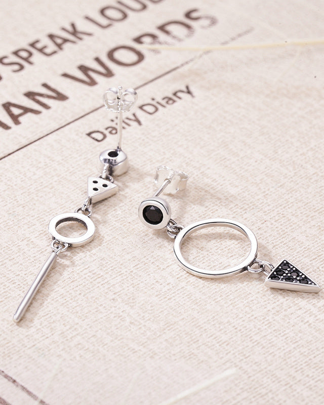 Cercei din Argint Geometric Halo