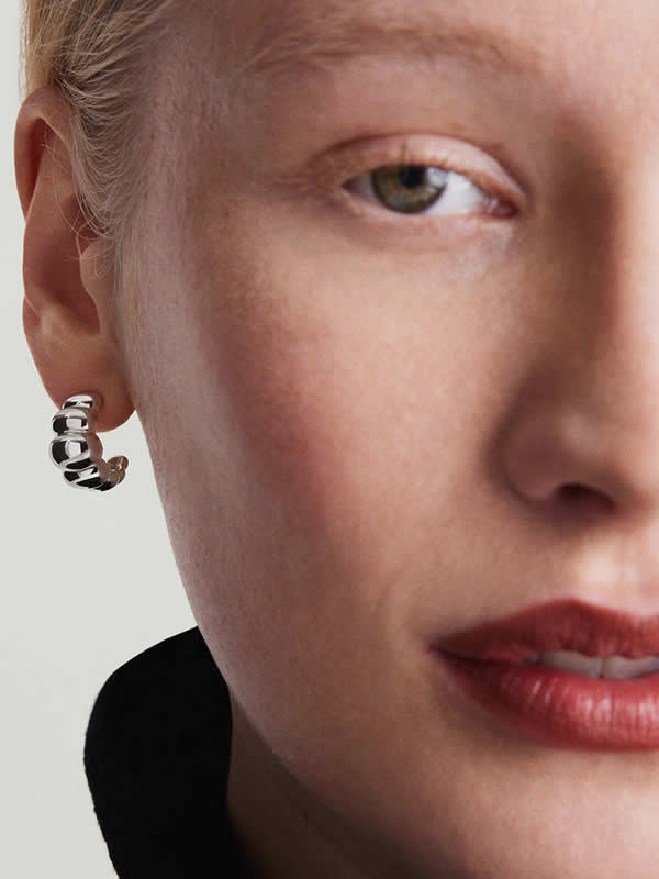 Cercei din Argint Silver Bold Bloom