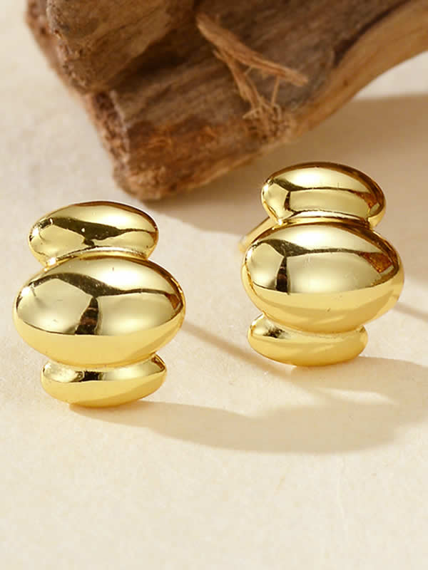 Cercei din Argint Gold Bold Glow