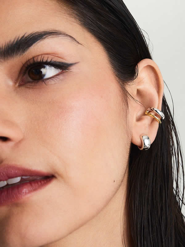 Cercel din Argint Cuff Echo Layers