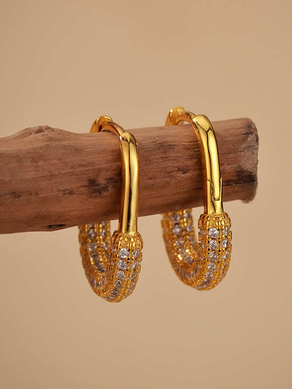 Cercei din Argint Gold Midnight Gleam