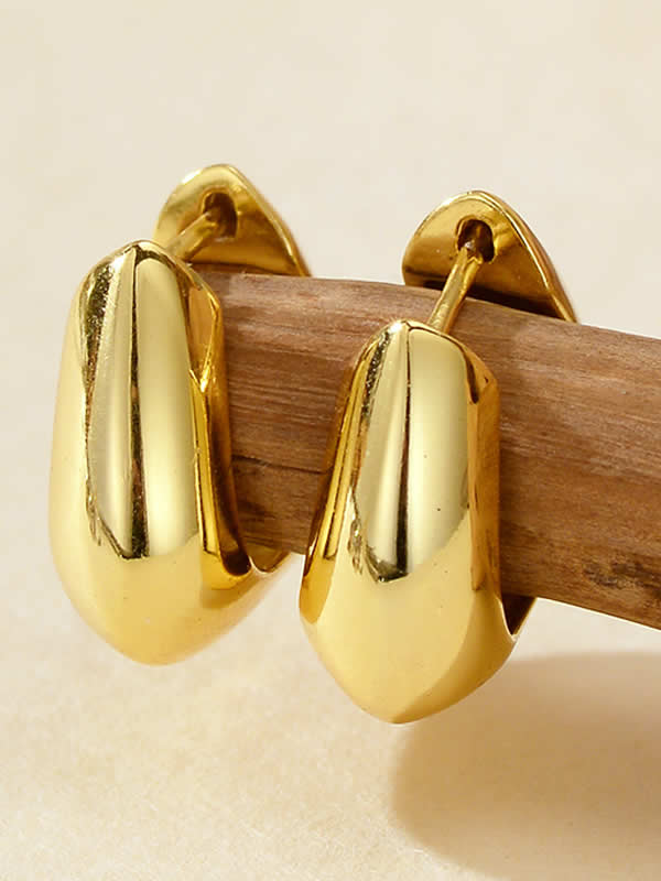 Cercei din Argint Gold Architectural Grace