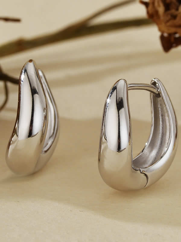 Cercei din Argint Silver Sculptural Aura