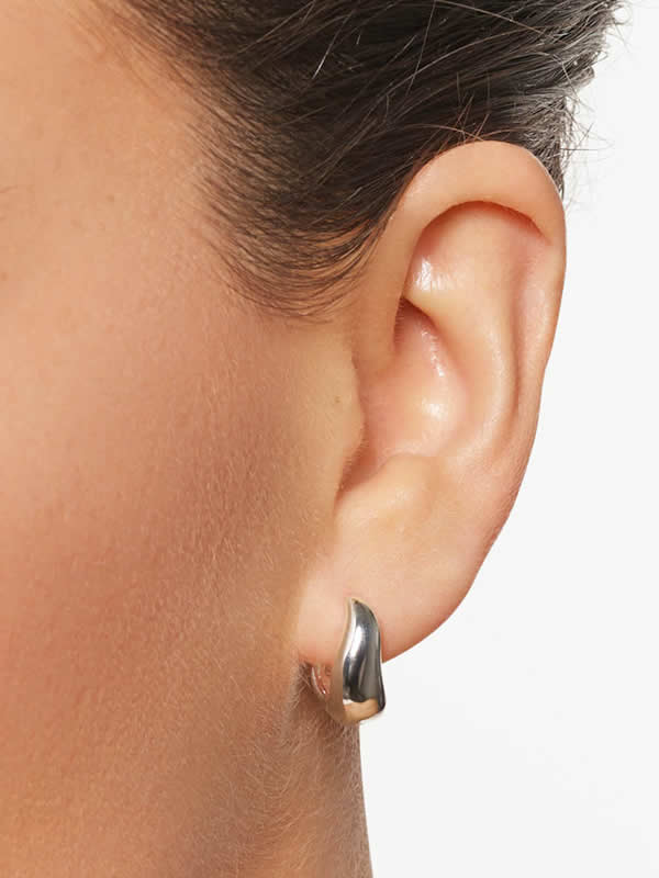 Cercei din Argint Silver Sculptural Aura