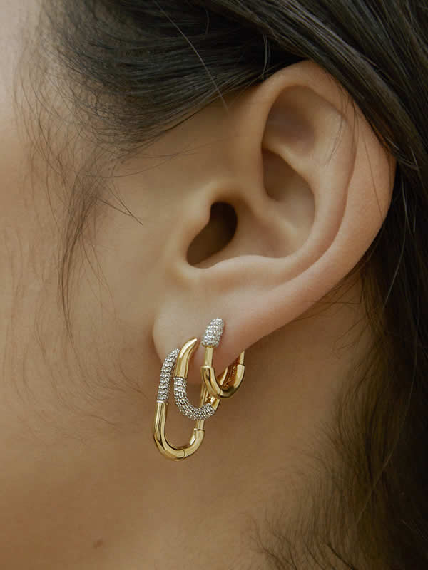 Cercei din Argint Gold Urban Spark