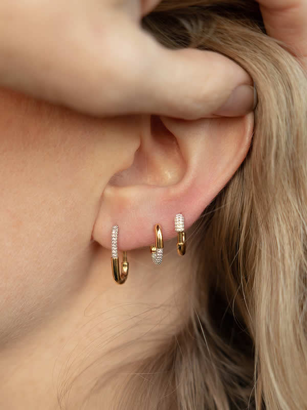 Cercei din Argint Gold Urban Spark