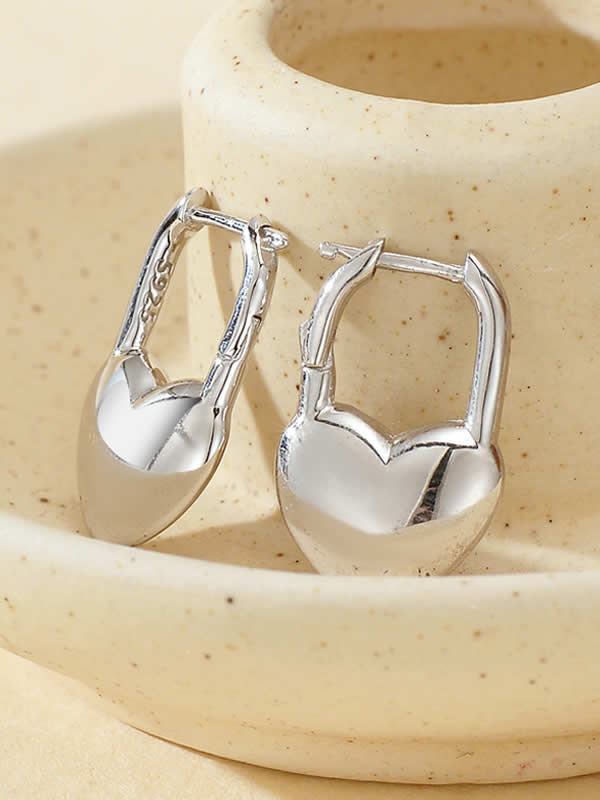 Cercei din Argint Silver Modern Love Hoops