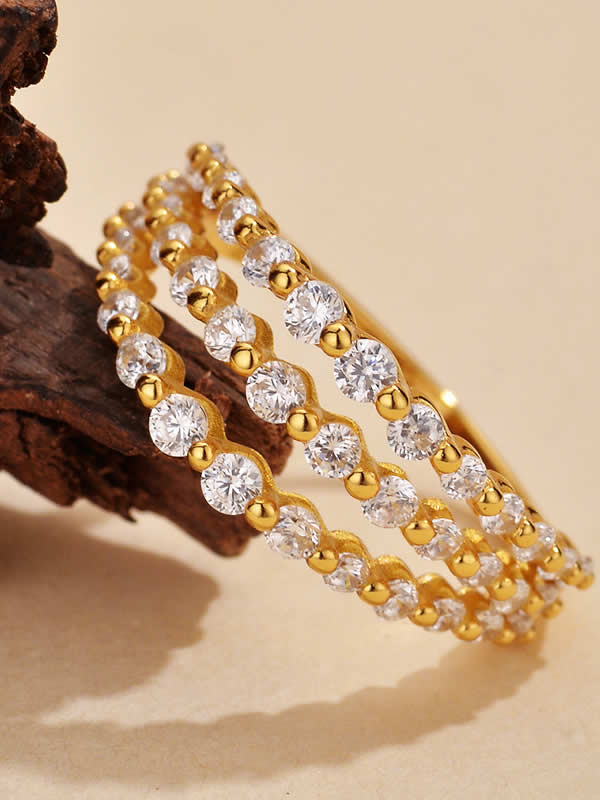 Inel din Argint Golden Cascade