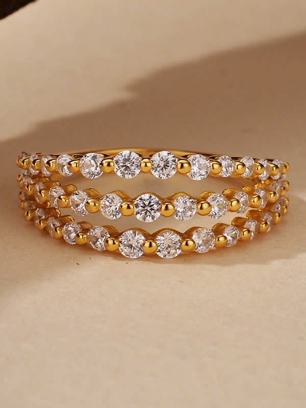 Inel din Argint Golden Cascade