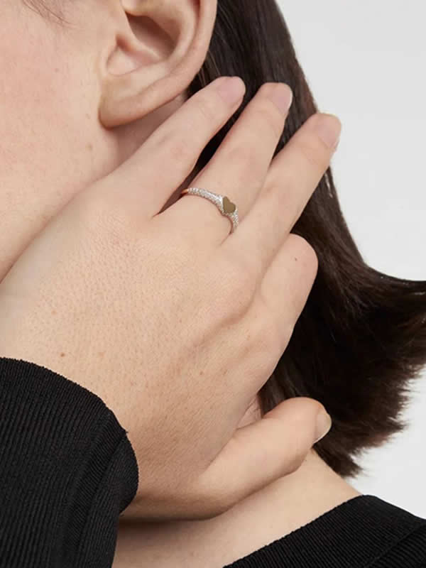 Inel din Argint Gold Whispers of Love