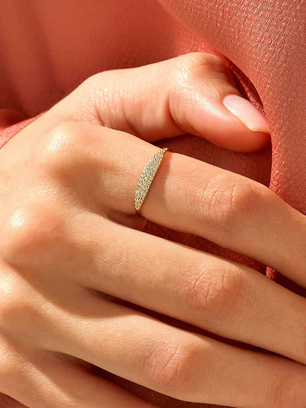 Inel din Argint Gold Lines of Light