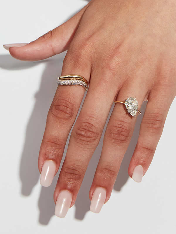 Inel din Argint Gold Sculpted Elegance