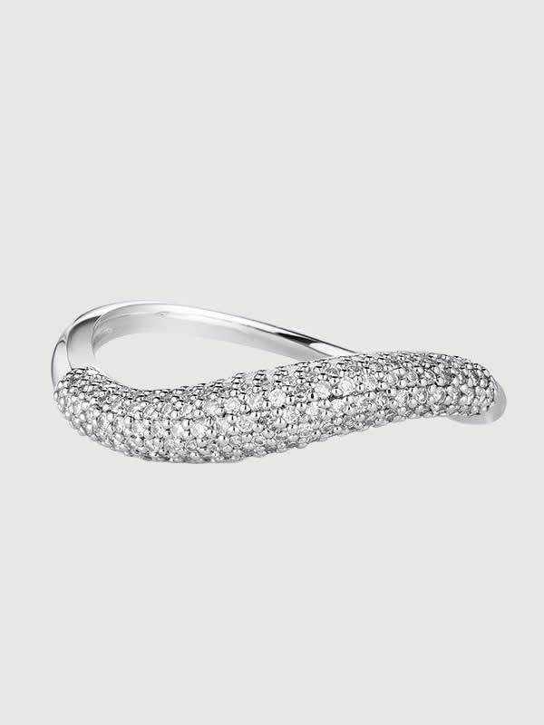 Inel din Argint Silver Sculpted Sparkle Elegance
