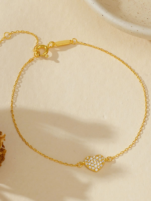 Bratara din Argint Gold Petit Cœur