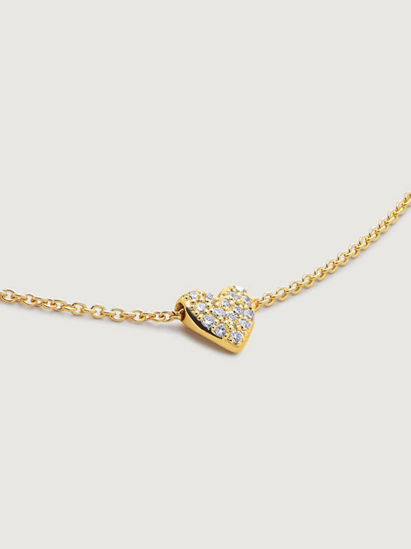 Colier din Argint Gold Petit Cœur